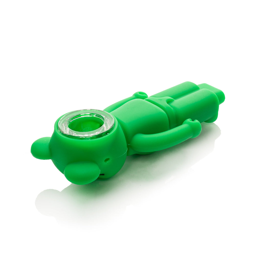 Lit Silicone 4.25" X Bear Hand Pipe