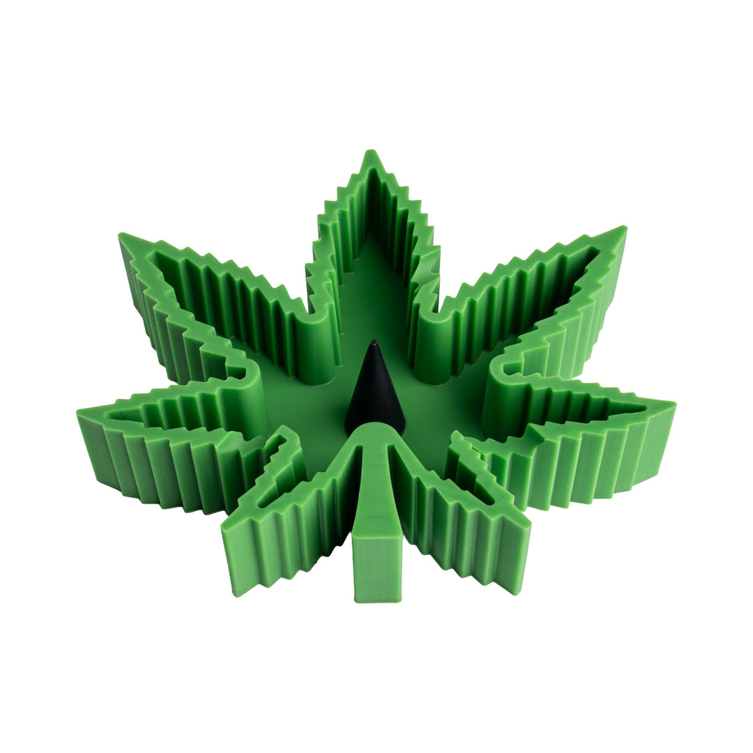 Lit Silicone 5.5" Cannabis Leaf Ashtray