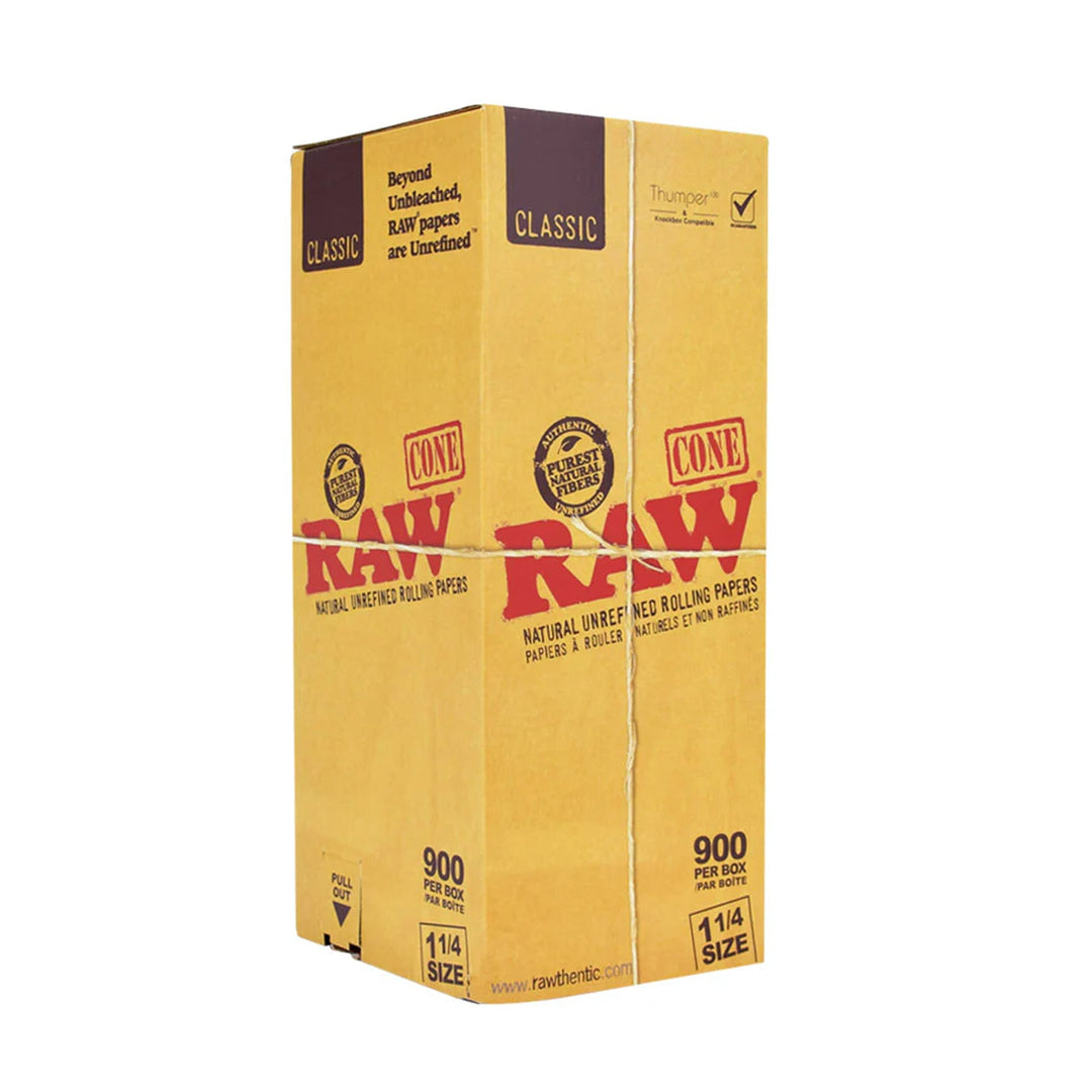 Raw 1¼ Classic Pre-Rolled Cones (Display of 900)