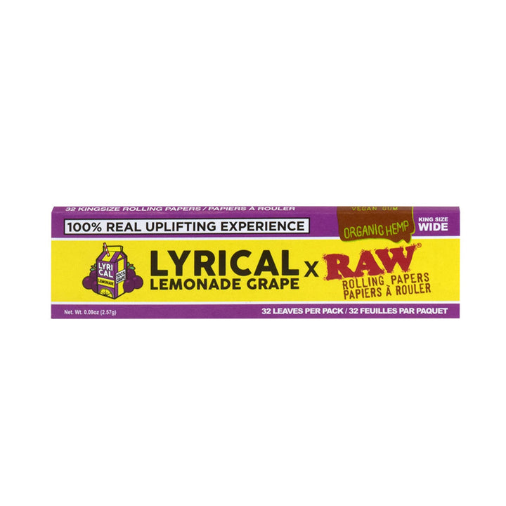 Raw Grape King Size Wide Rolling Papers (Display of 50)