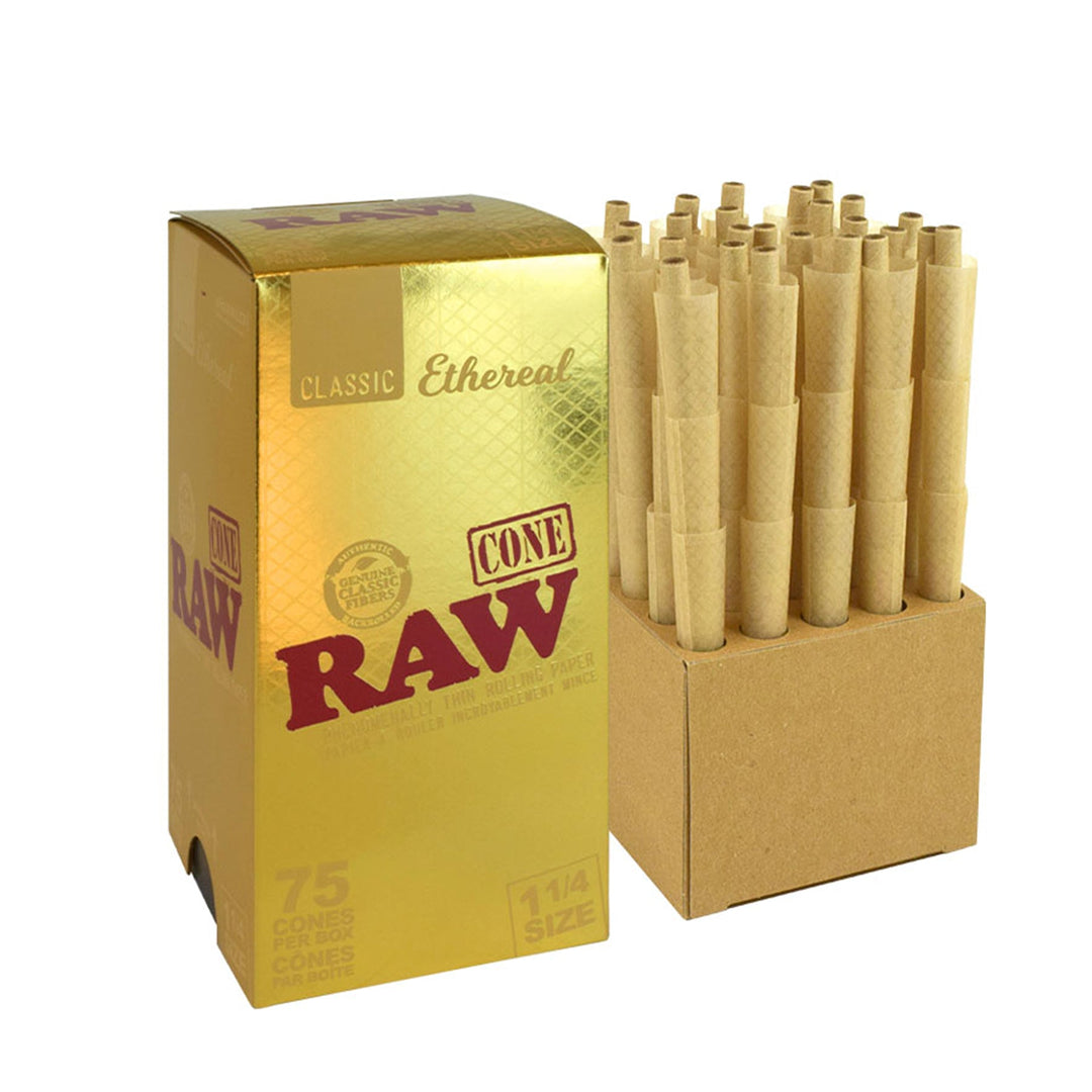 Raw 1¼ Classic Ethereal Pre-Rolled Cones (Display of 75)