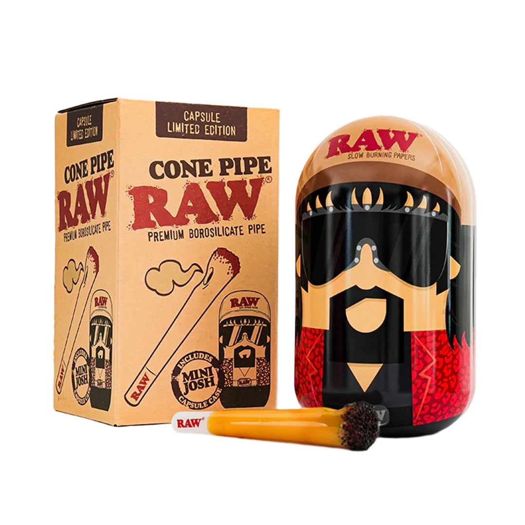 Raw 5" Cone Hand Pipe in Collectible Tin