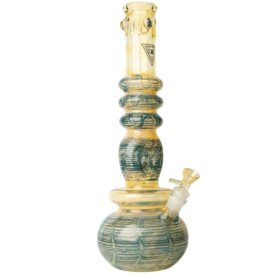 Red Eye Glass 14" Tantra Donut Bubble Base Water Pipe (Limited Edition) - Canadian Vaporizers