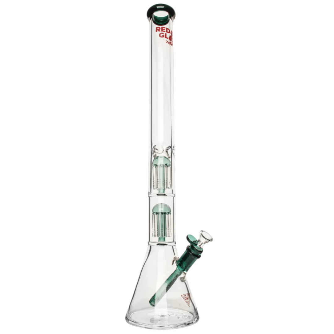 Red Eye Glass 24" 7mm Thick Wildwood Triple Chamber Beaker Base Water Pipe - Canadian Vaporizers