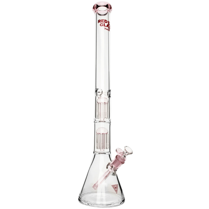 Red Eye Glass 24" 7mm Thick Wildwood Triple Chamber Beaker Base Water Pipe - Canadian Vaporizers