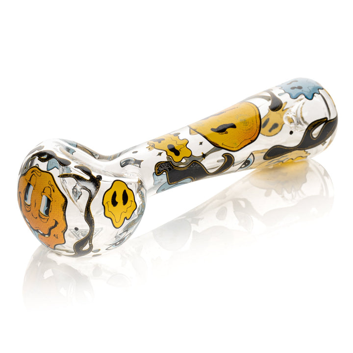 Red Eye Glass 4.5" Smiley Face Hand Pipe