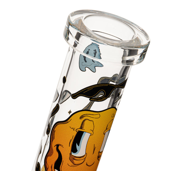 Red Eye Glass 10" Smiley Face Bong