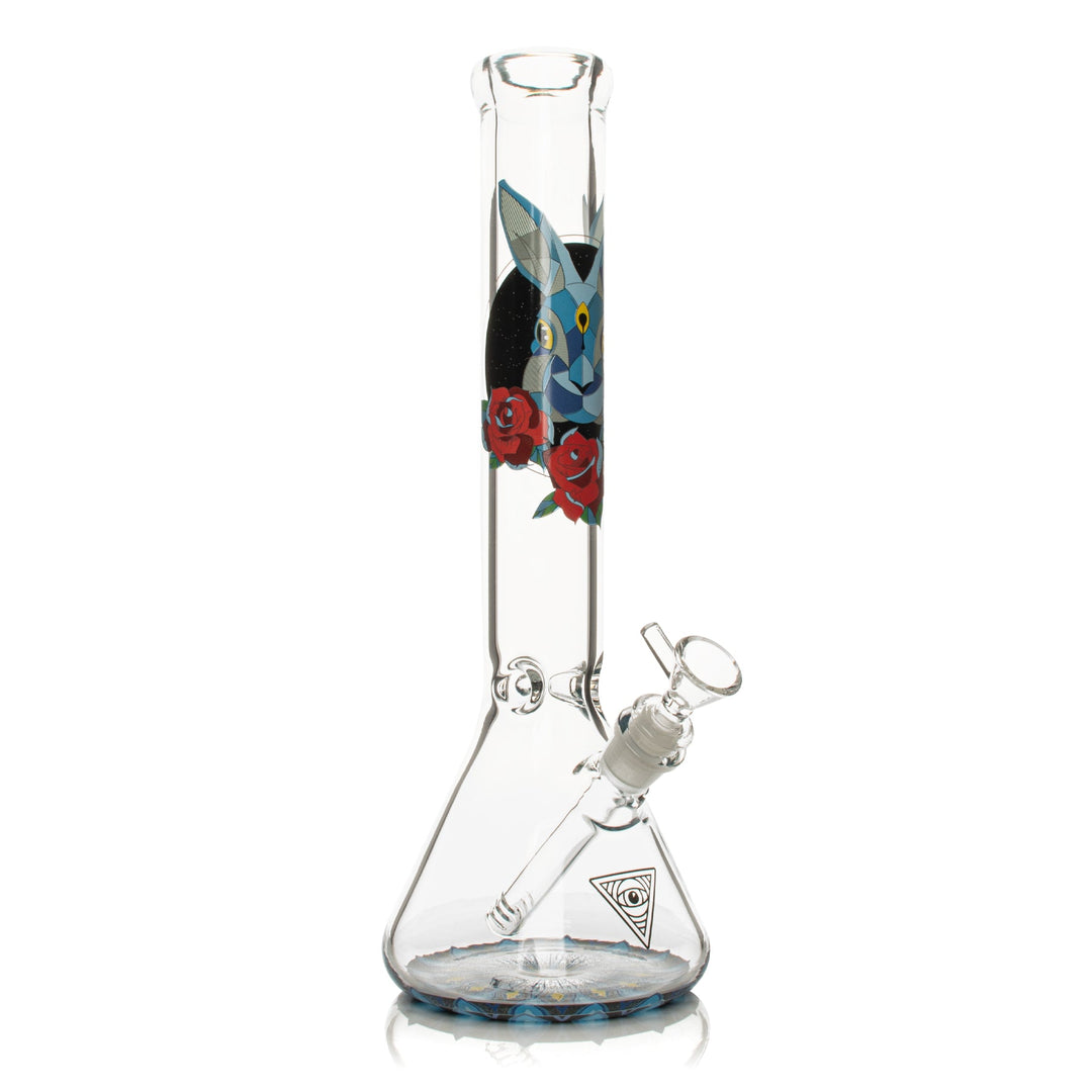 Red Eye Glass 15" 7mm Thick Space Rabbit Bong