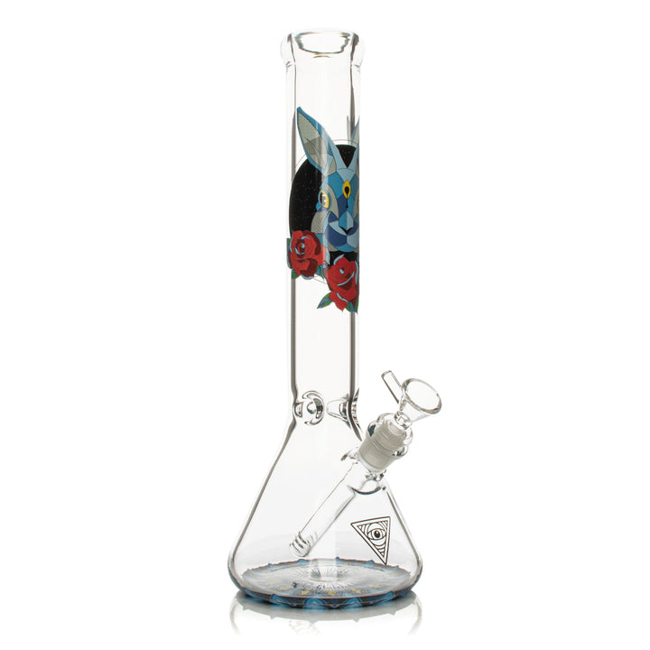 Red Eye Glass 15" 7mm Thick Space Rabbit Bong