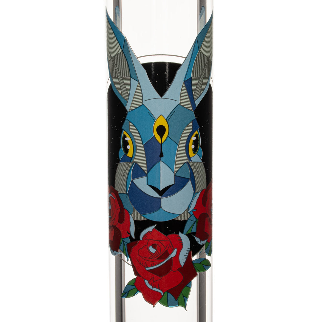 Red Eye Glass 15" 7mm Thick Space Rabbit Bong