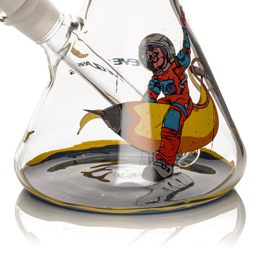Red Eye Glass 12" Space Monkey Bong