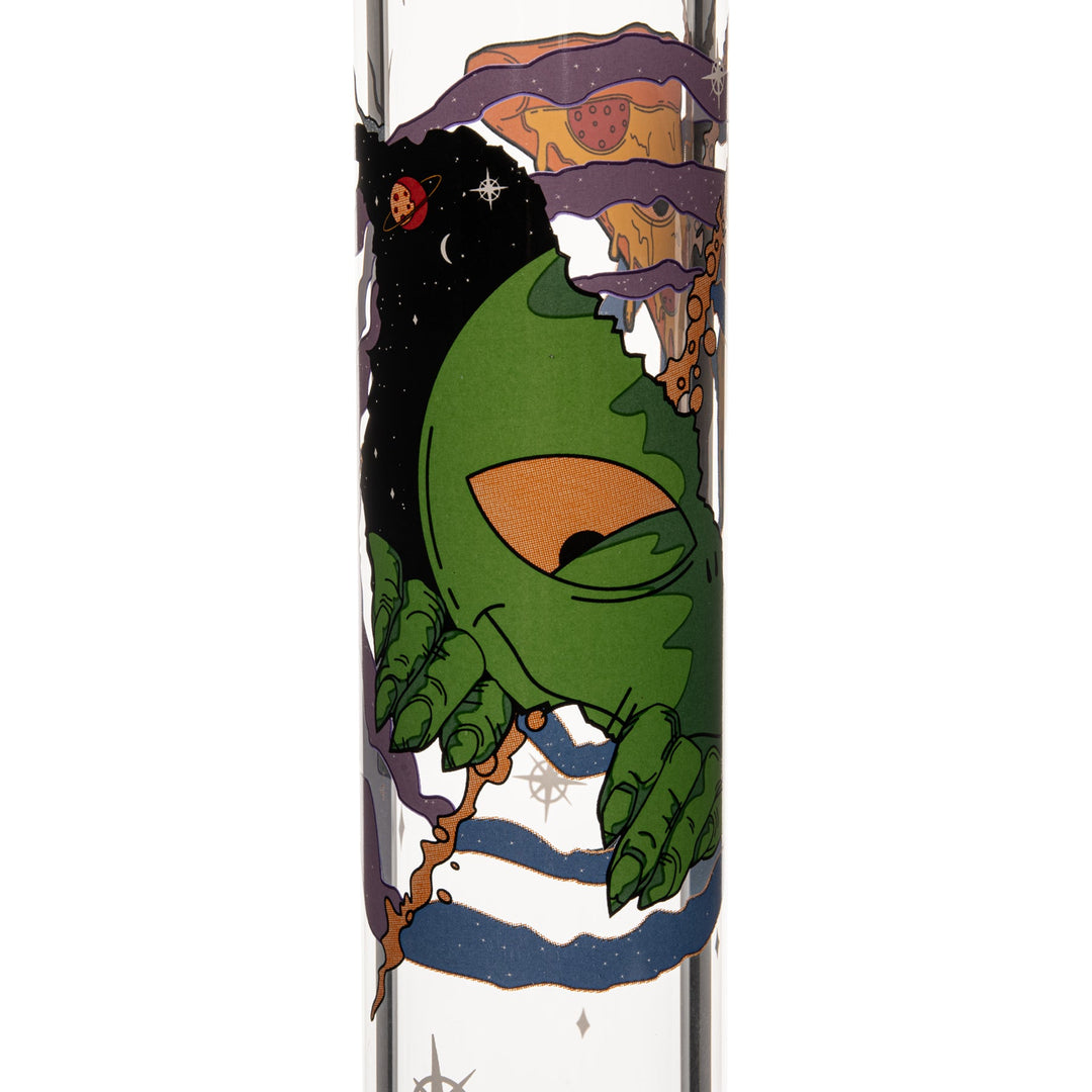 Red Eye Glass 12" Pizza Alien Bong
