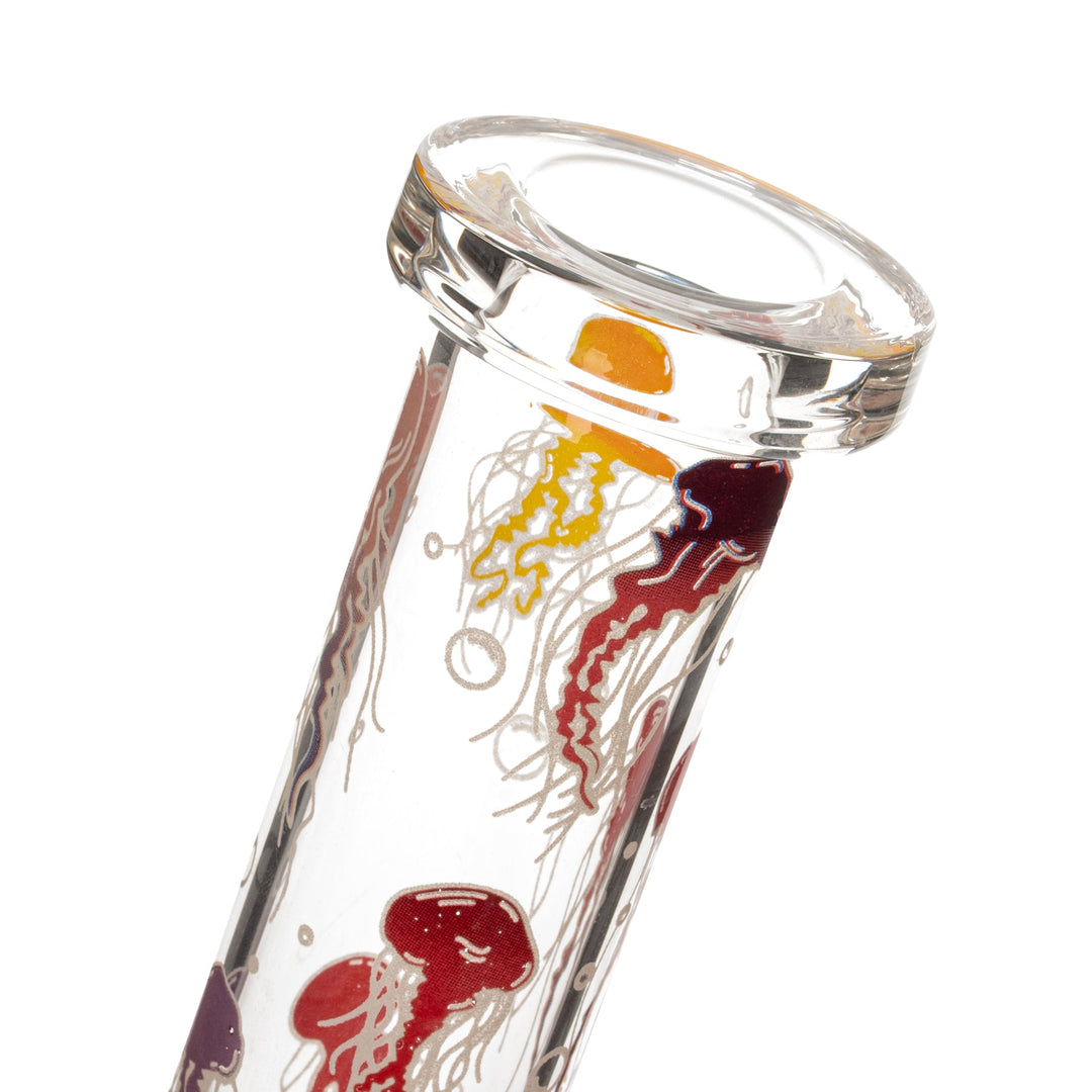 Red Eye Glass 10" Jellyfish Glow-in-the-Dark Bong