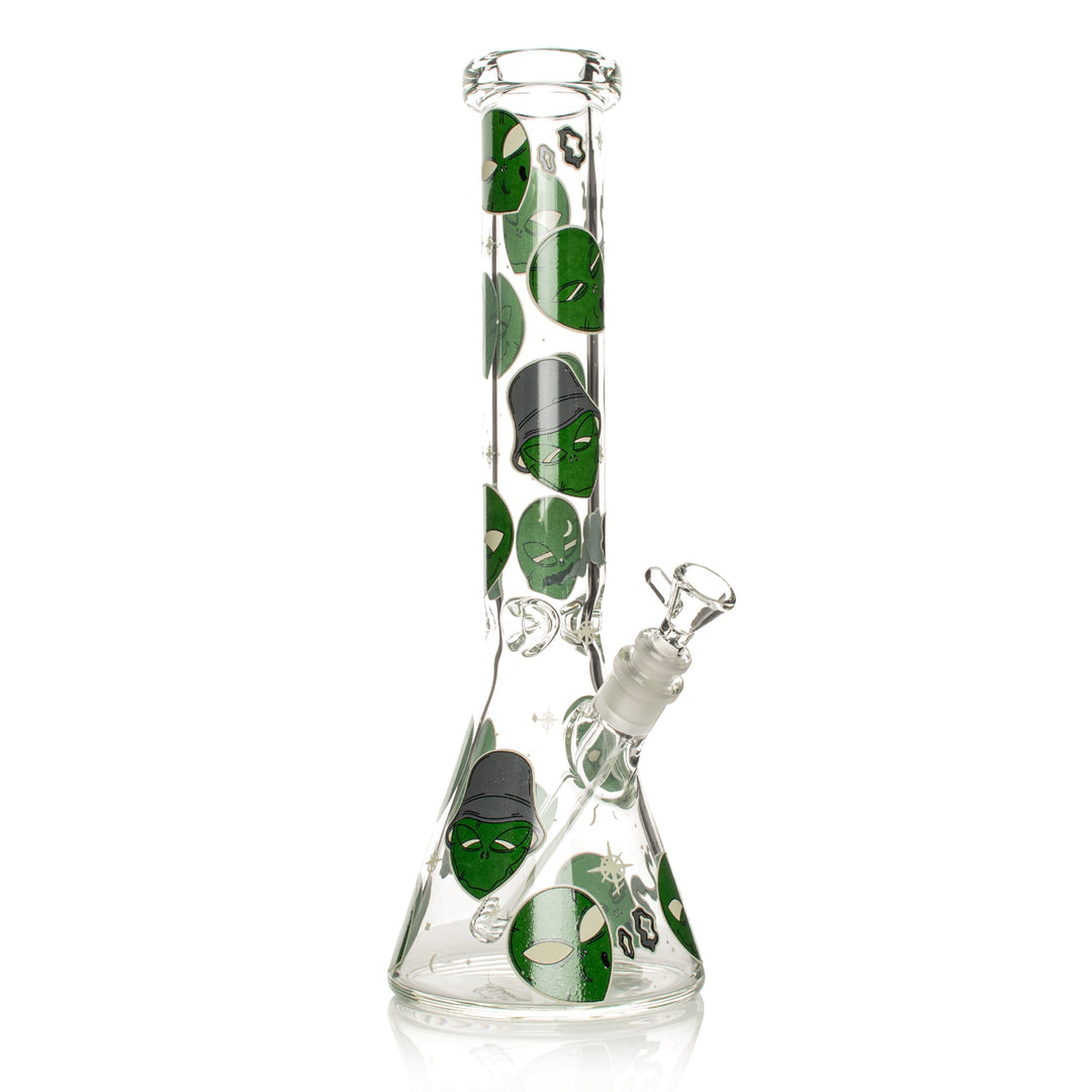 Red Eye Glass 15" 7mm Thick Alien Glow in the Dark Bong