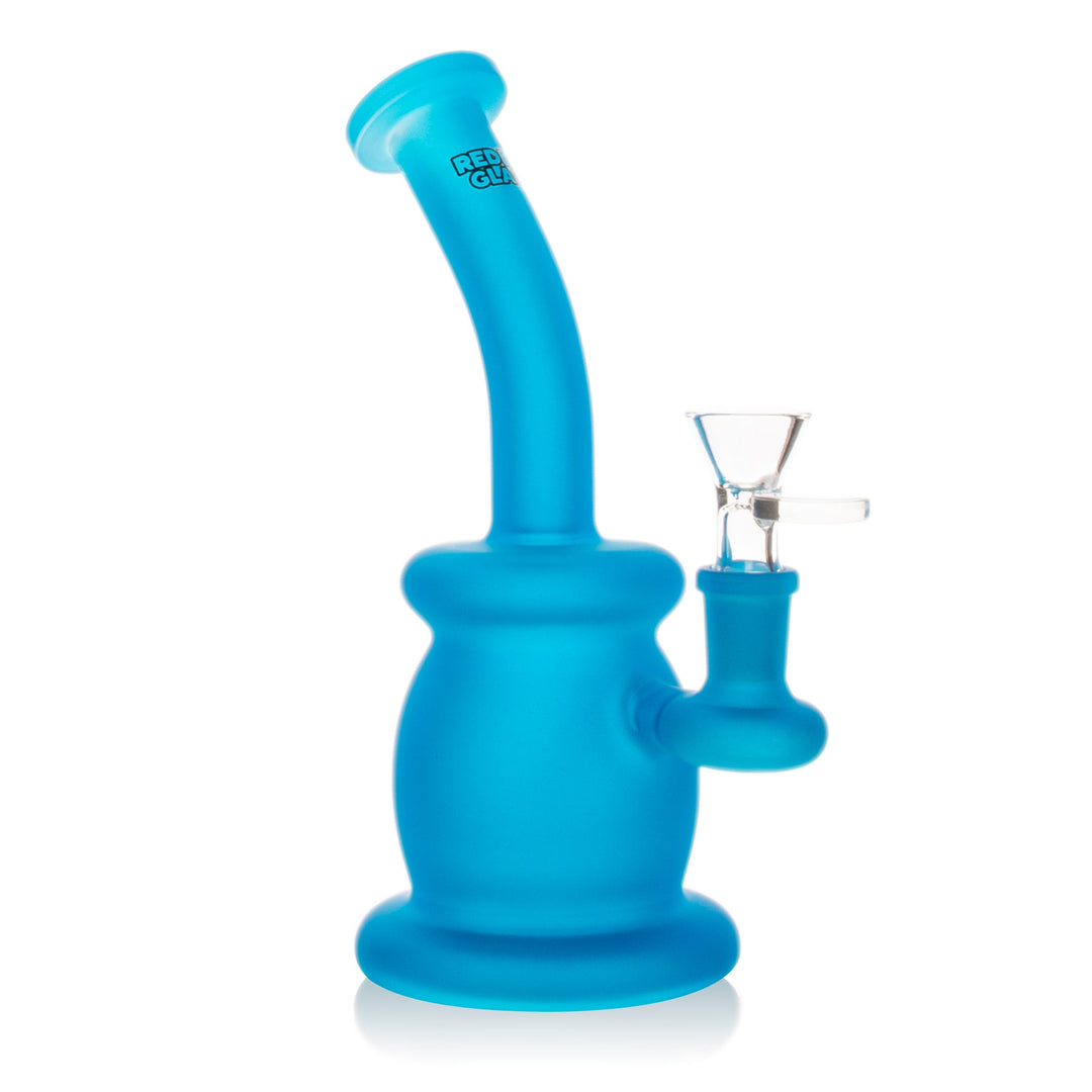 Red Eye Glass 7.5" Frosted Bubbler