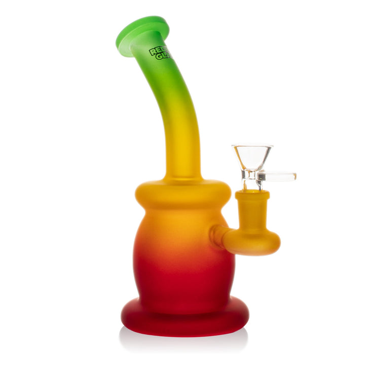 Red Eye Glass 7.5" Frosted Bubbler
