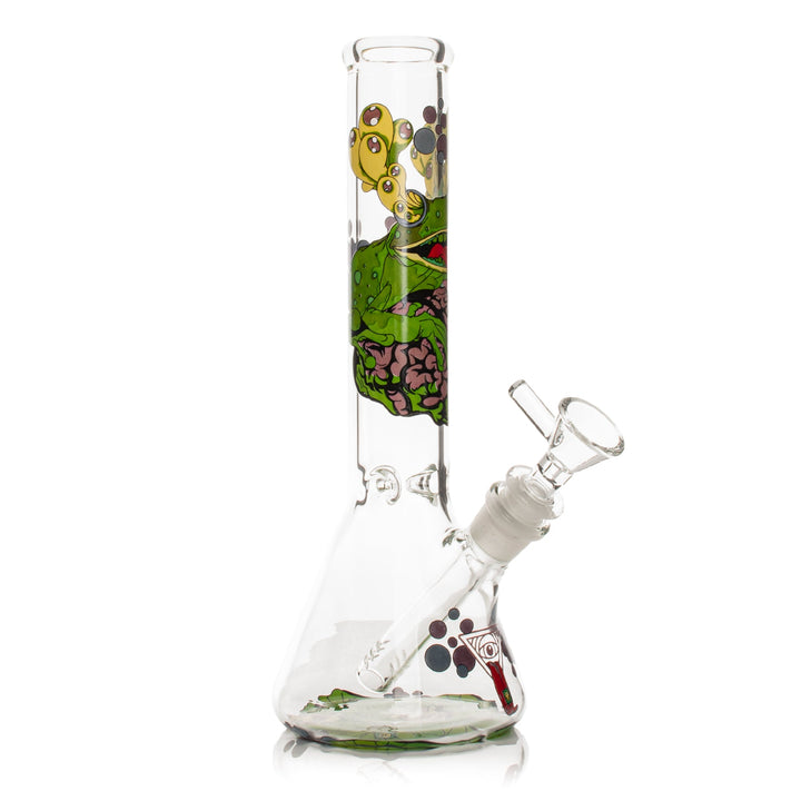 Red Eye Glass 10" Brain Frog Bong