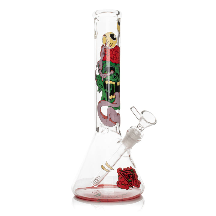 Red Eye Glass 12" Tongue Twister Bong