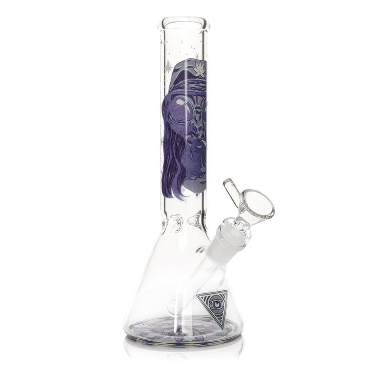 Red Eye Glass 10" Glow-in-the-Dark Extraterrestrial Bong