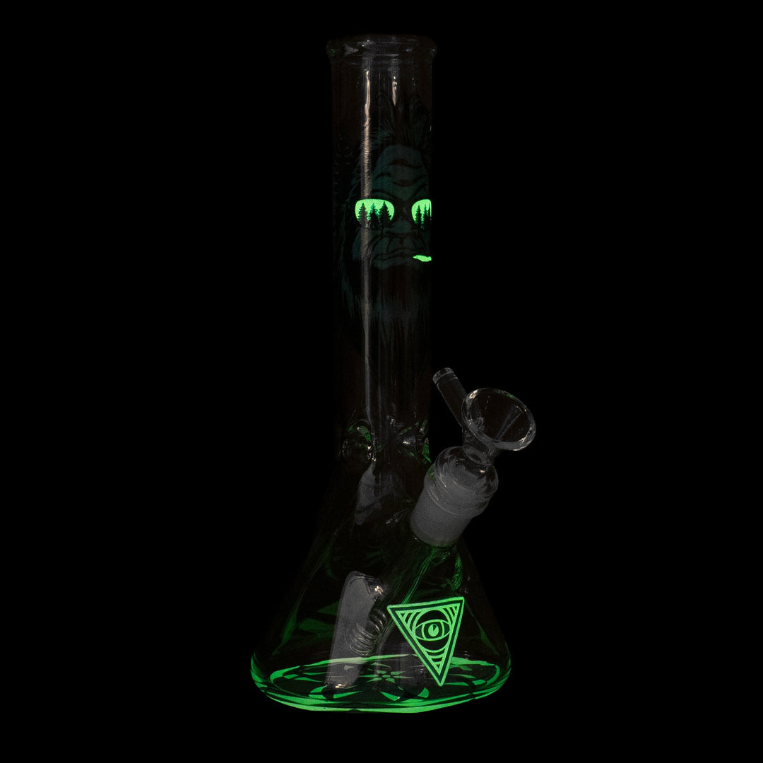 Red Eye Glass 10" Glow-in-the-Dark Sasquatch Bong