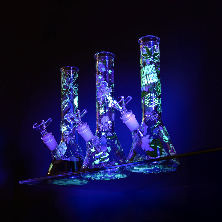 Red Eye Glass 10" Glow-in-the-Dark Lost in Space Bong