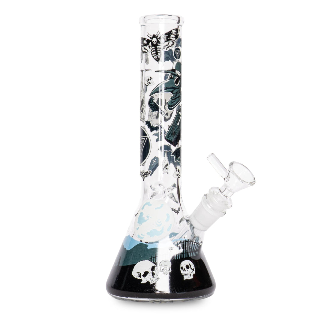 Red Eye Glass 10" Glow-in-the-Dark Cemetery Bong