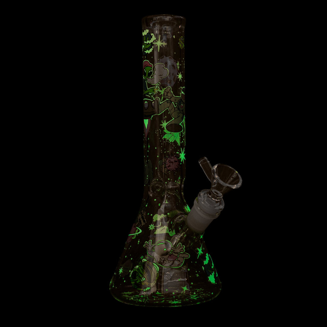 Red Eye Glass 10" Glow-in-the-Dark Lost in Space Bong
